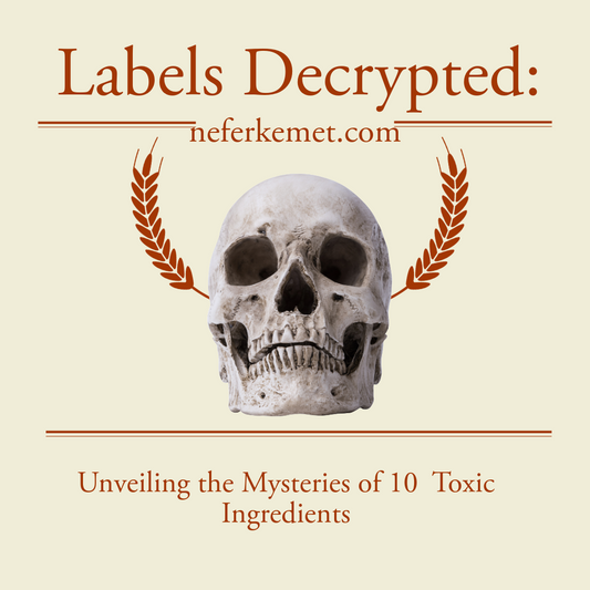 An image of a skull head for a blog post that goes over 10 hidden toxic ingredients found in perfumes and beauty products