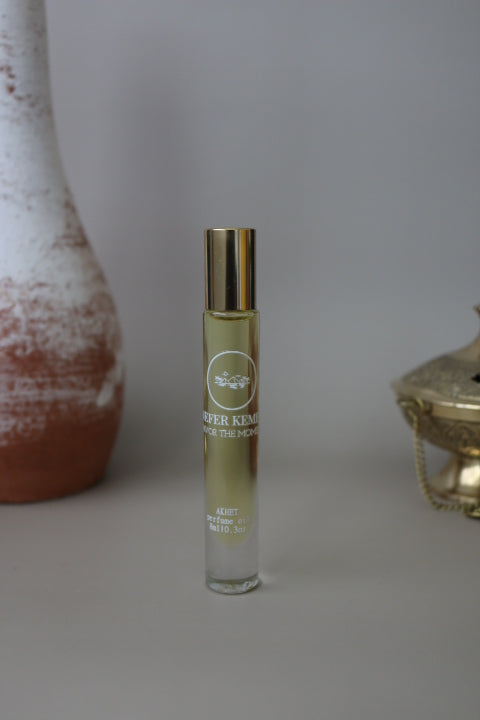 8 ml perfume bottle of all natural fragrance displayed for refills